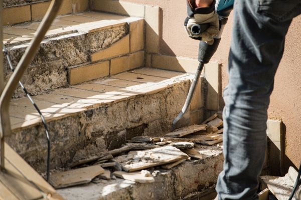 Concrete Stair Demolition in Blairsville